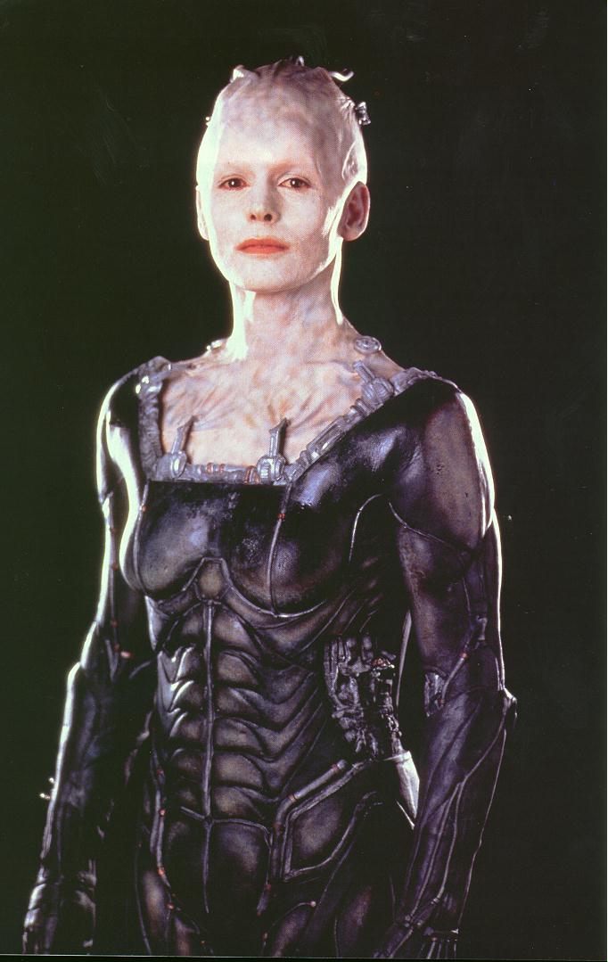 and her majesty the queen Alice Krige in full makeup